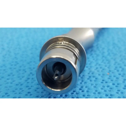 Silver surgical angled saber portmann chuck with polished metallic finish and precise mechanical components from stryker series