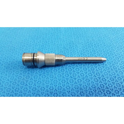 Silver tsp saber straight surgical instrument with textured grip and tapered tip for precise saber straight attachment use
