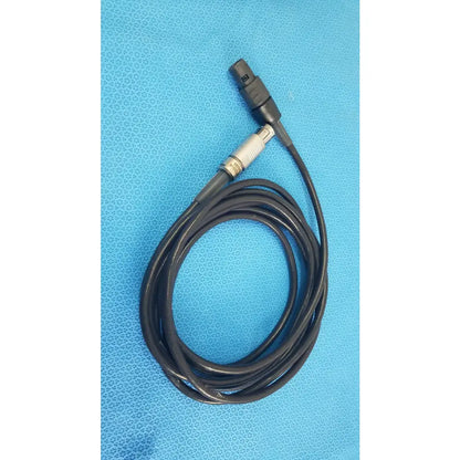 Black coiled Stryker 5100-4 scher handpiece cable with black and silver connector for reuse medical equipment