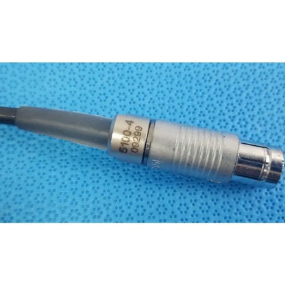 Silver metallic scher handpiece cable model 5100-4 with ribbed barrel for reuse medical equipment in medical settings