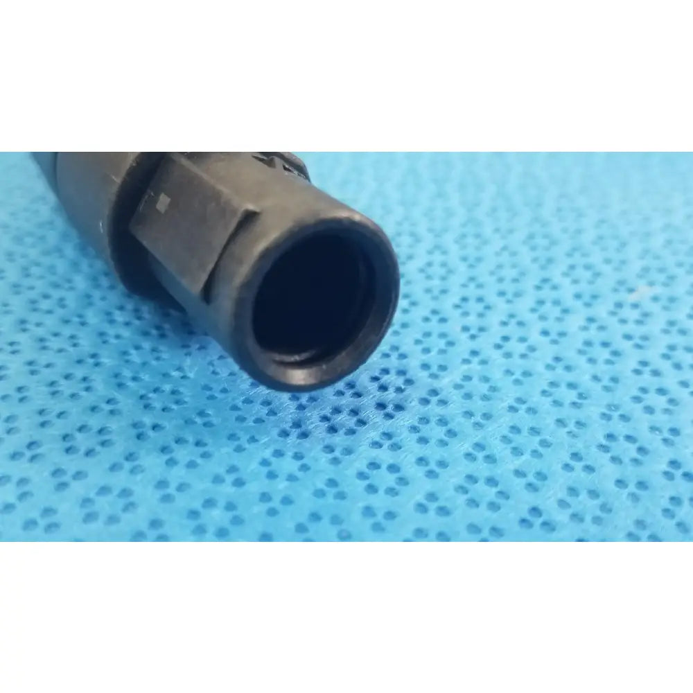 Black plastic electrical connector with hexagonal housing and threaded interior for scher handpiece cable medical equipment reuse