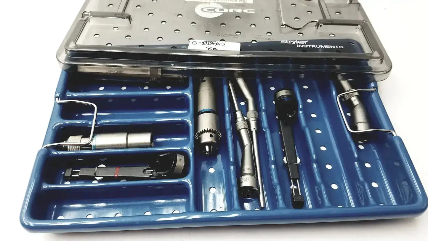 Stryker 5400-277 Core Sterilization Case and Drill Attachements Surgical Power Tool Accessories, second-hand product photo 1