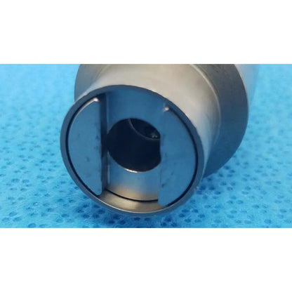 Silver metallic cylindrical hudson modified trinkle attachment with central bore and internal retaining ring