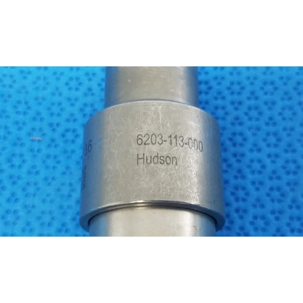 Silver metallic Stryker hudson modified trinkle attachment with engraved part number 6203-113-000