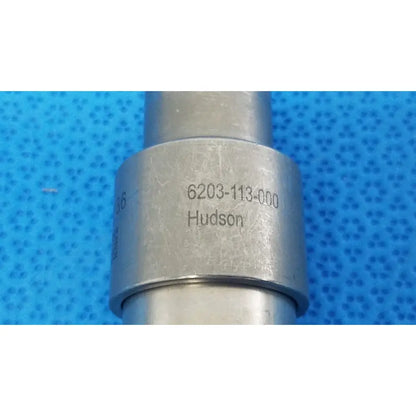 Silver metallic Stryker hudson modified trinkle attachment with engraved part number 6203-113-000