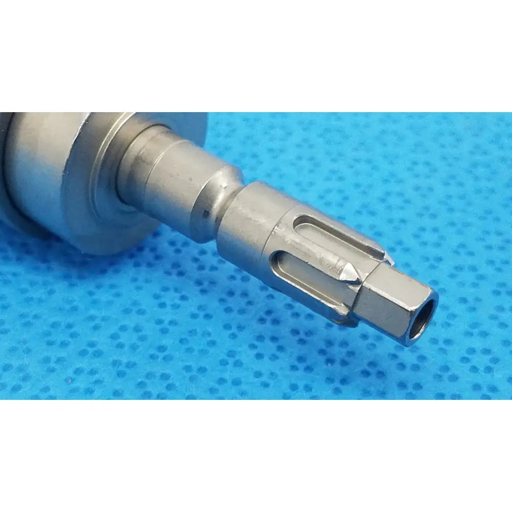 Silver-colored metal drill bit with hexagonal shank and cutting teeth for reuse medical applications stryker 6203-113-000 hudson