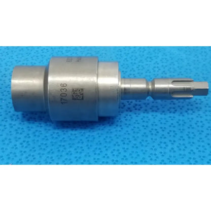 Stryker 6203-113-000 silver metallic surgical drill bit with engraved serial number and qr code for reuse medical purposes