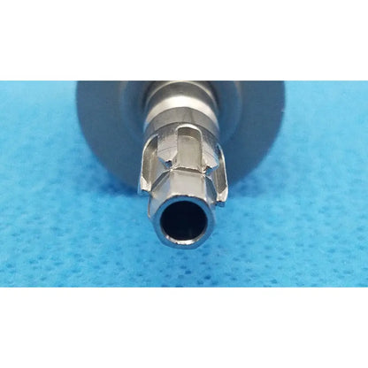 Silver-colored metallic drill bit with hexagonal shank and serrated edges for stryker 6203-131 keyed chuck reuse medical use