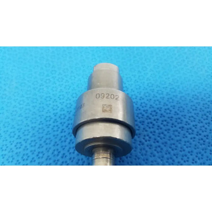 Silver metallic fuel injector with engraved serial number and qr code for reuse medical hudson modified trinkle model