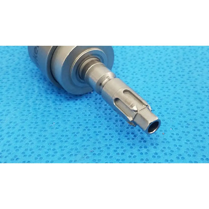 Silver surgical drill bit hudson modified trinkle with hexagonal shank and precision-cut cutting edges for reuse medical use