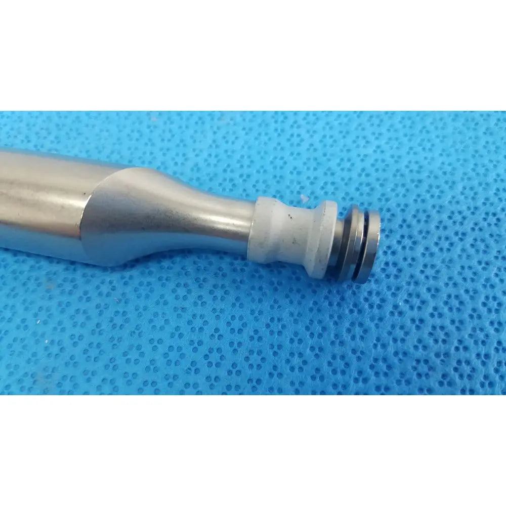 Silver metallic cylindrical component with flared end and threaded fitting for Stryker remb electric oscillating saw