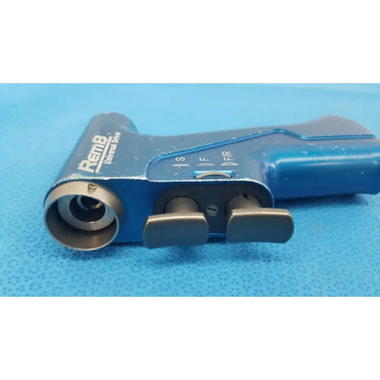 Blue Stryker 6400-099-000 universal driver with metallic accents and labeled adjustment settings for reuse medical use