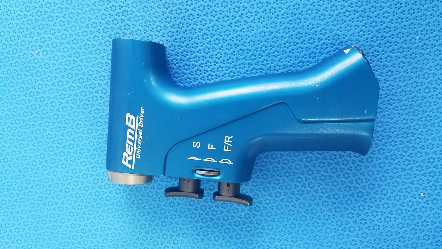 Blue remb universal driver by smiths medical with textured grip and black adjustment knobs for reuse medical equipment