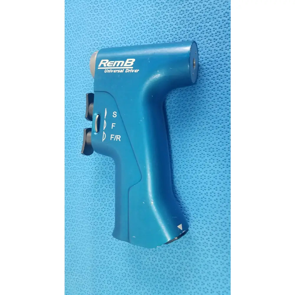 Blue remb universal driver by smiths medical with textured grip and labeled settings for reuse medical equipment use