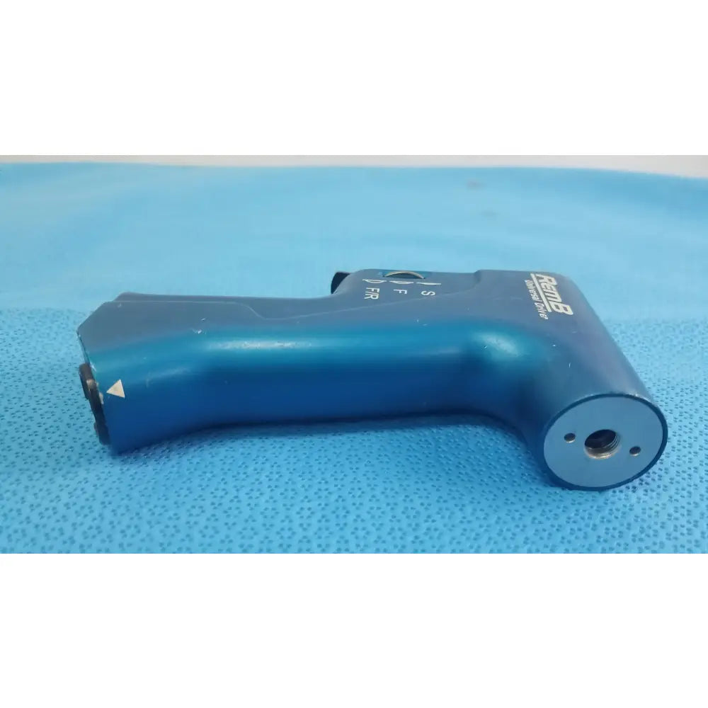 Blue renz textured surgical instrument handle with labeled controls for stryker 6400-099 reuse medical equipment