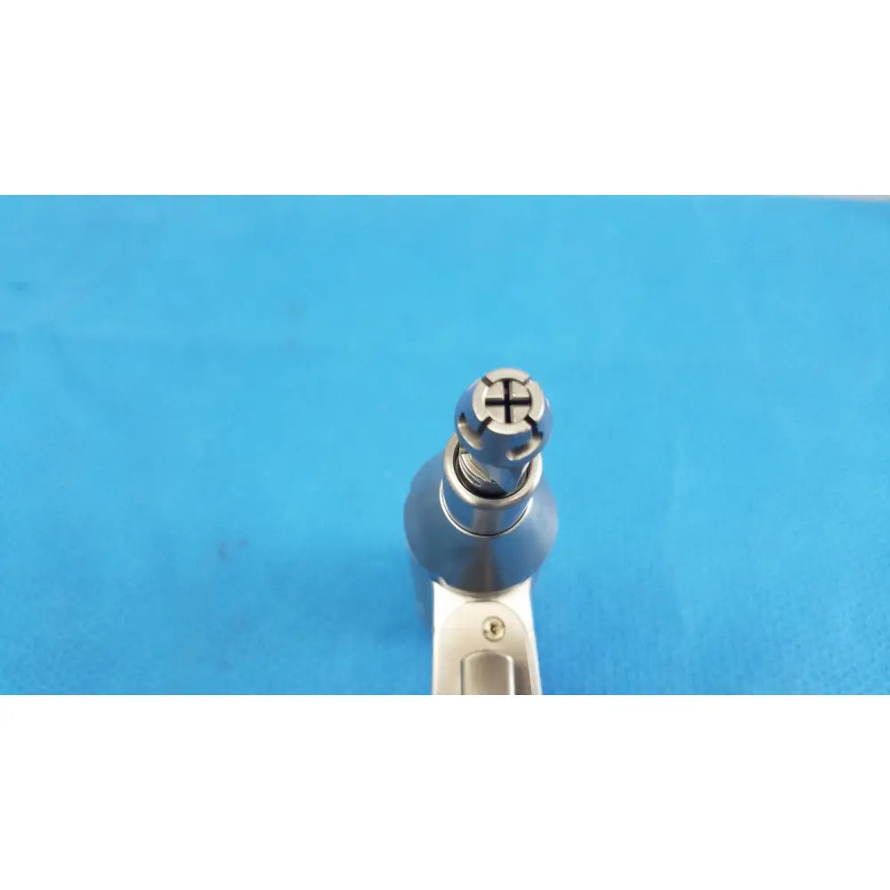 Blue stryker 7206-000-000 system 7 reciprocating saw handpiece with silver cross-shaped drive tip for reuse medical orthopedic instruments
