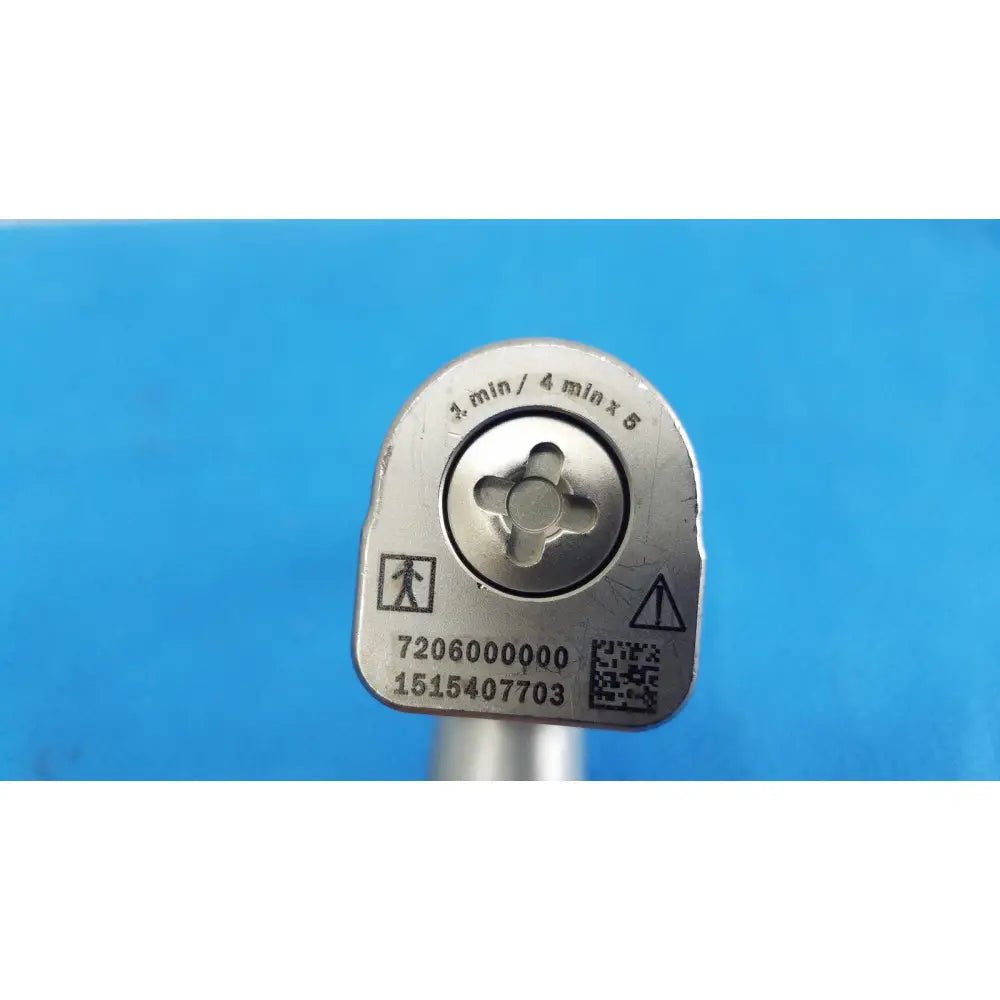 Silver metallic stryker 7206-000-000 reciprocating saw handpiece tool head with star-shaped drive for reuse medical orthopedic instruments