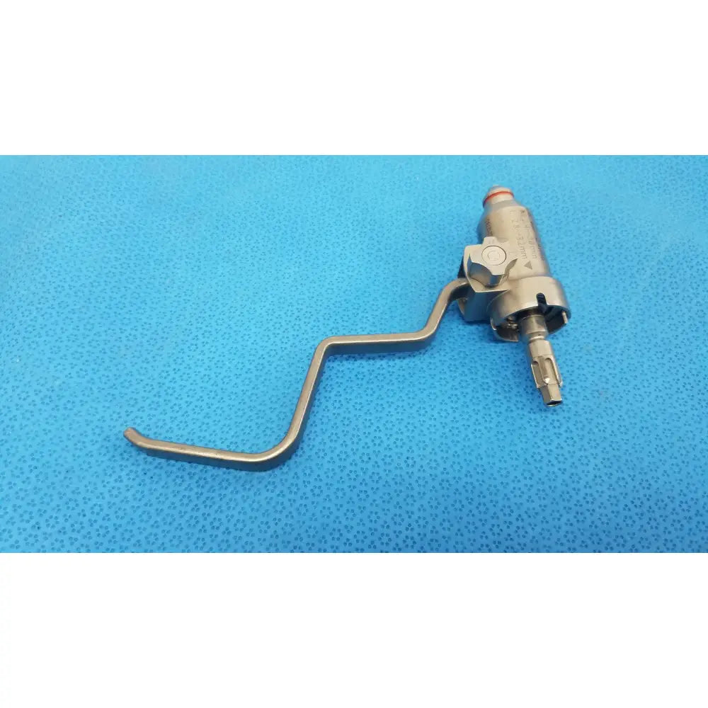 Silver pin collet surgical instrument with curved handle and articulated head for reuse medical orthopedic saws by stryker