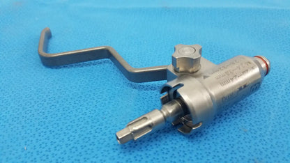 Silver Stryker 8203-126-000 pin collet with curved handle and engraved markings for reuse medical orthopedic saws