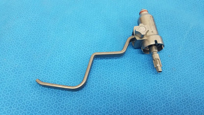 Silver pin collet surgical instrument with curved handle and articulated head for reuse medical orthopedic saws by stryker