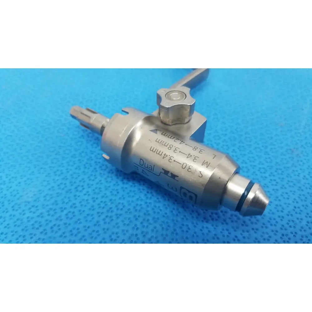 Stryker 8203-226-000 large collet silver surgical drill bit with engraved specifications and hexagonal adjustment knob for reuse medical orthopedic instruments