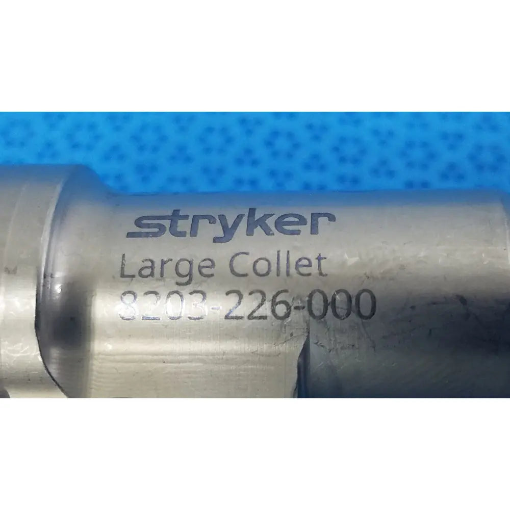 Silver-colored metal stryker large collet model 8203-226-000 for reuse medical and orthopedic instruments use