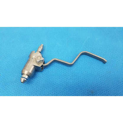 Stainless steel stryker 8203-226-000 large collet with curved handle and threaded tip for reuse medical orthopedic instruments