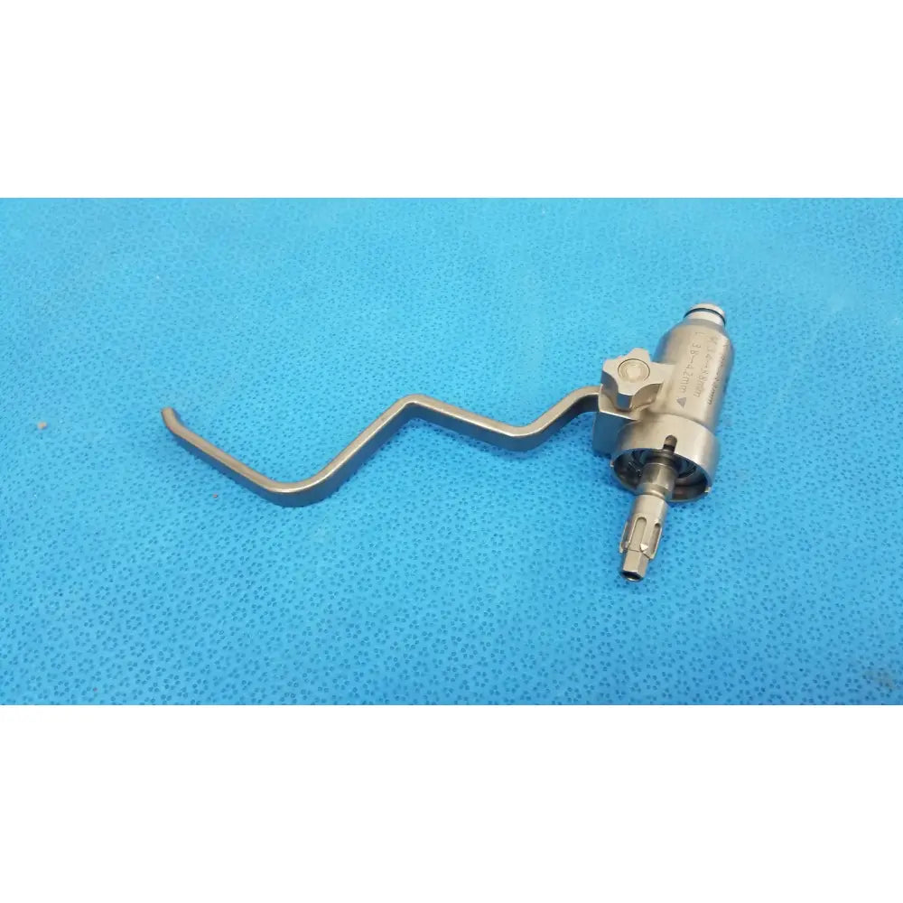Stryker 8203-226-000 large collet stainless steel orthopedic instrument with curved articulated arm and engraved handle