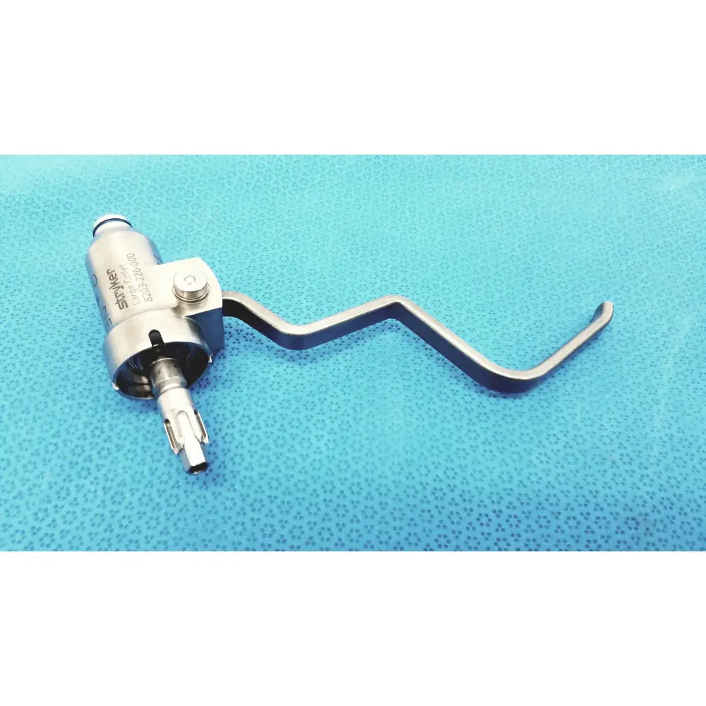Stryker adjustable large collet 8203-226-000 surgical instrument with metallic curved handle and cylindrical head