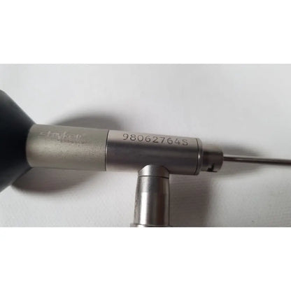 Stryker endoscopy 0° arthroscope silver metallic with black rubber grip and engraved serial number for reuse medical use