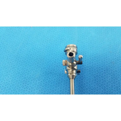 Silver stryker endoscopy 5.8mm surgical trocar with cylindrical shaft and adjustable components for surgical use