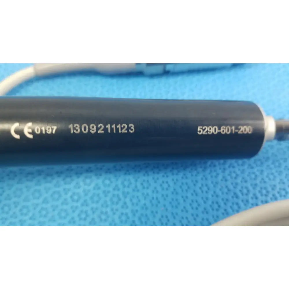 Stryker essx microdebrider handpiece 5290-601-200 black cylindrical medical equipment with silver connector by smiths medical