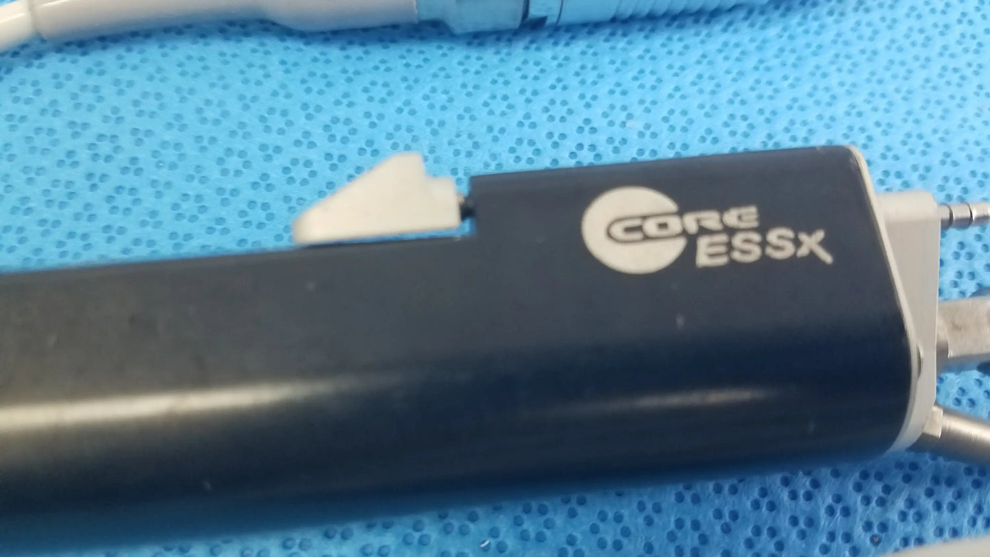 Stryker ESSx microdebrider handpiece with black core, white logo, and silver metallic connectors for reuse medical equipment