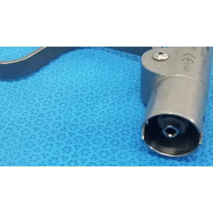 Silver metallic stryker instruments 4100-62 wire collet attachment with cylindrical body and engraved markings