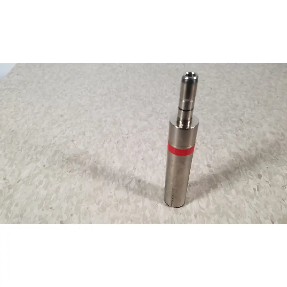 Silver metallic cylindrical adapter with red band and threaded ends for stryker instruments handswitch tps microdrill