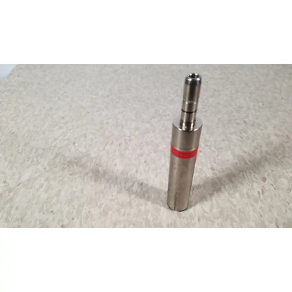 Silver metallic cylindrical adapter with red band and threaded ends for stryker instruments handswitch tps microdrill