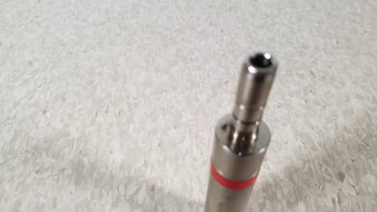 Silver metallic handswitch tps microdrill bit with red band for precision use by stryker instruments handswitch