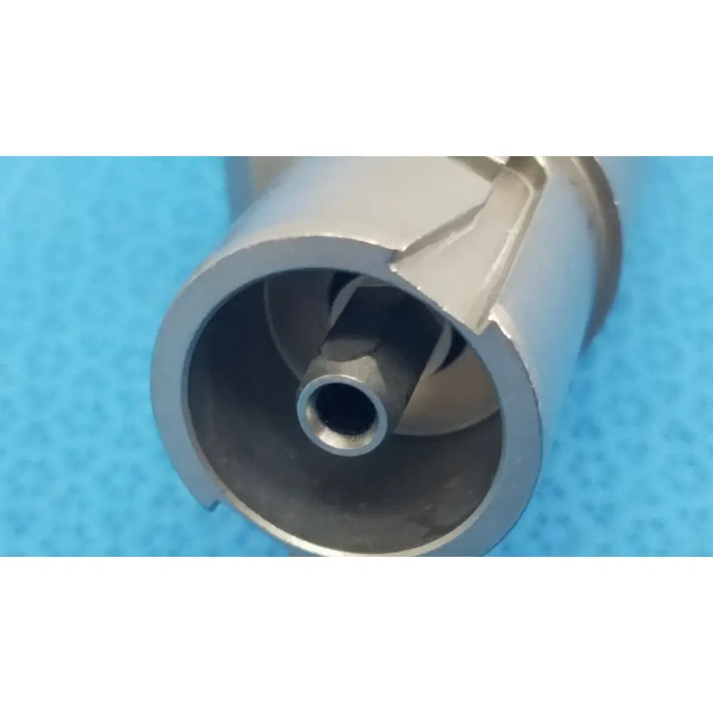 Silver metallic stryker instruments pin collet 4103-126 with machined interior and internal gear-like structure
