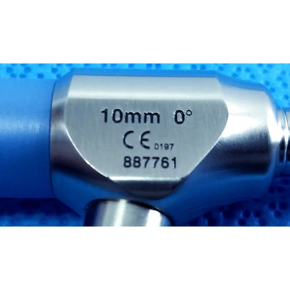 Stryker lot of 2 autoclavable 10mm 134ºc silver metallic surgical instruments with blue handles and ce certification