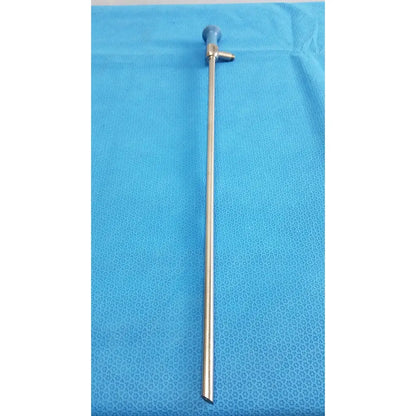 Silver stryker lot of 2 autoclavable 134ºc scope with blue-handled control knob and sterilization tray