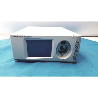 White stryker pneumo sure xl high flow insufflator with rectangular screen and circular lens for high flow use