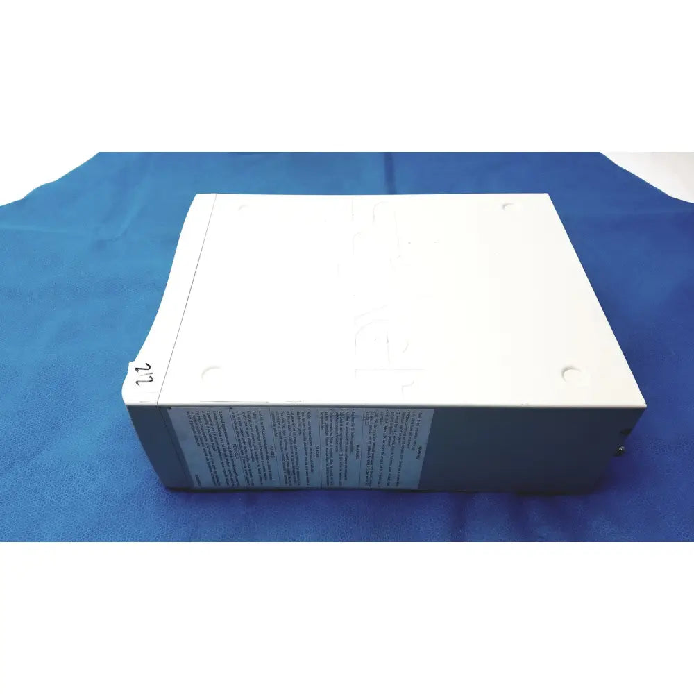 White plastic binder with gray base and printed text on the side for stryker pneumo sure xl high flow insufflator