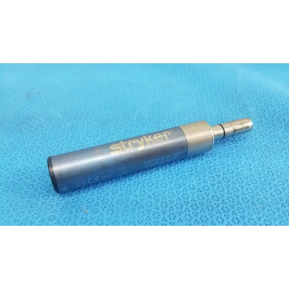 Silver metallic stryker remb electric micro drill handpiece 6400-015-000 with cylindrical body and threaded connector
