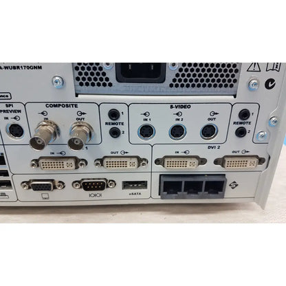 Back side of silver metal sdc3 hd digital capture unit with multiple video and data ports for capture unit information management