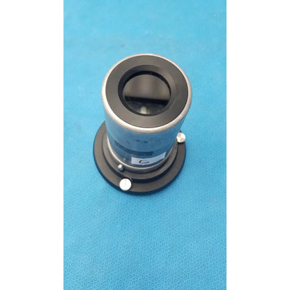 Silver and black cylindrical stryker strykecam 2 in-light camera with matte finish central aperture and mounting screws