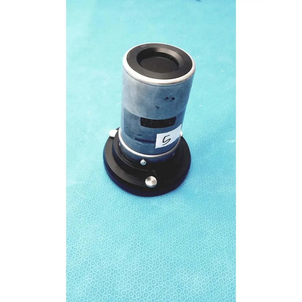 Silver and black cylindrical camera lens mount with matte finish for stryker strykecam 2 in-light camera 0682-001-407