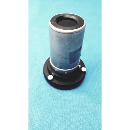 Black and silver cylindrical stryker strykecam 2 in- light camera with matte finish and screw-secured circular base