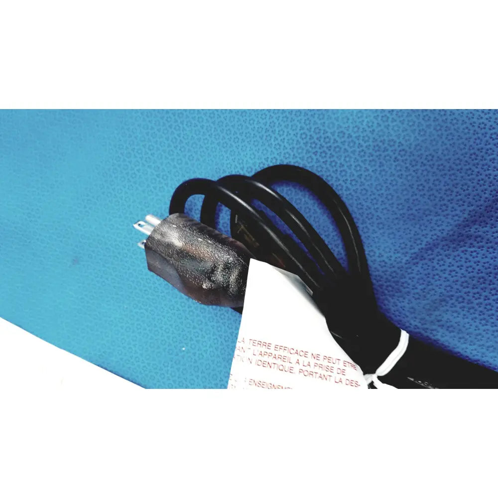 Black power cord with three-prong plug and textured rubberized grip for stryker suite stream hd codec 0678001200