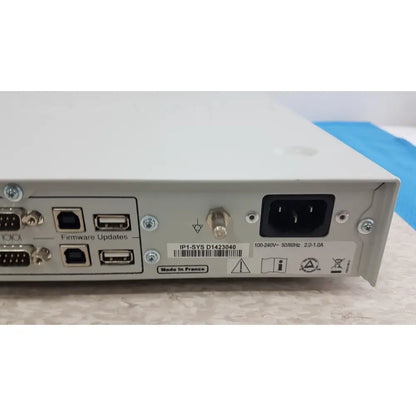Back view of white metal stryker suitestream hd medical video integration device with multiple ports and power input