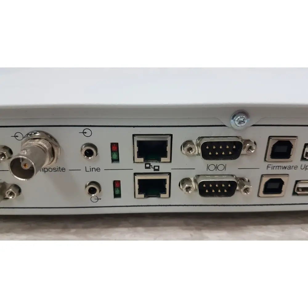 White stryker suiteStream hd medical video integration device showing back with bnc ethernet and d-sub ports